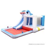 מתקן מתנפח בעיצוב כריש עם מגלשה 63001B - תמונה 1