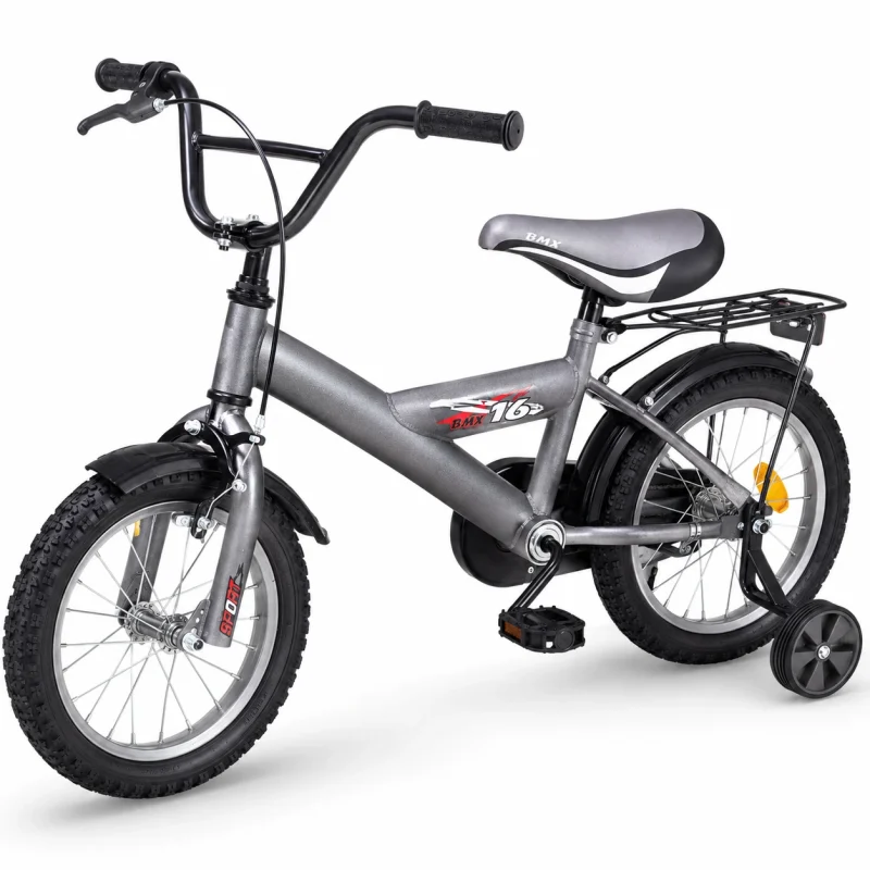 אופני ילדים BMX מבית N.S.N SPORT בצבע אפור, מידה 16 אינץ׳