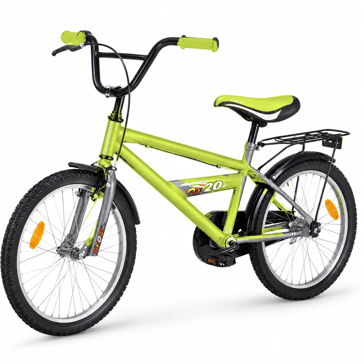 אופני ילדים BMX צהובים במידת גלגל 20 אינץ׳
